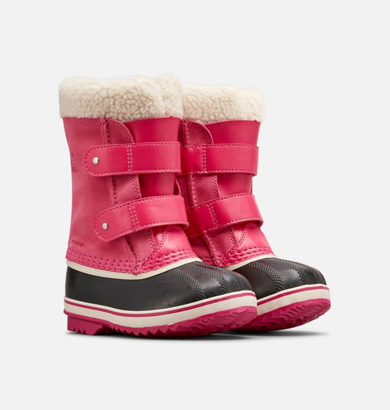 Kids Snow Boots Pink/Black - Sorel Childrens 1964 Pac™ Strap - 346985-UBP